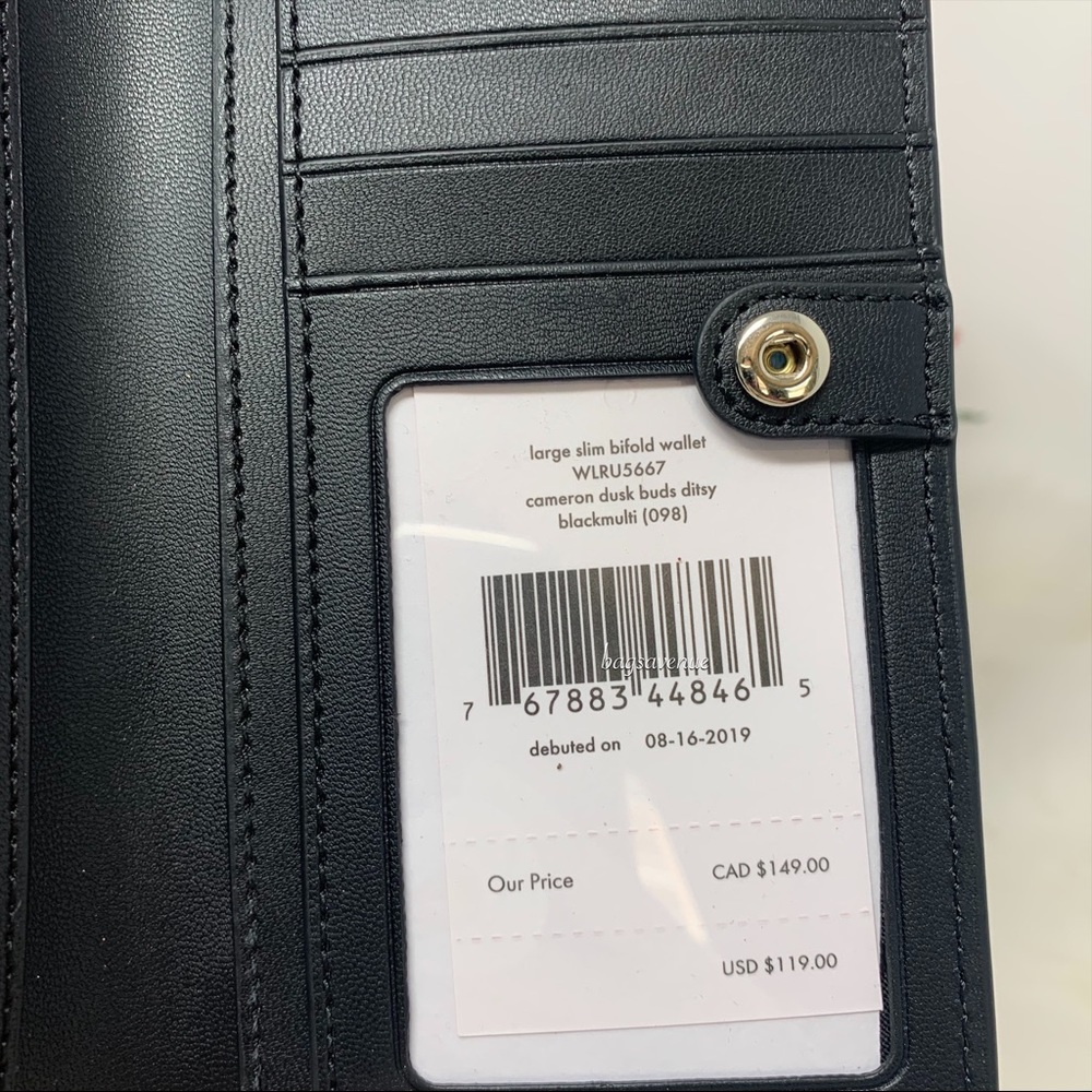 Kate spade Cameron large bifold wallet dusk buds - Picture 6 of 7